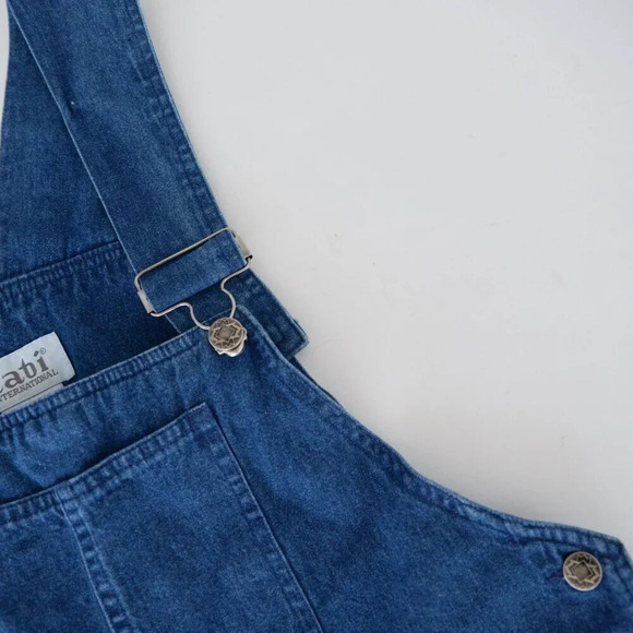 Vintage 90'S Tabi International Blue 100% Cotton Straight Leg Overalls M - Picture 11 of 16